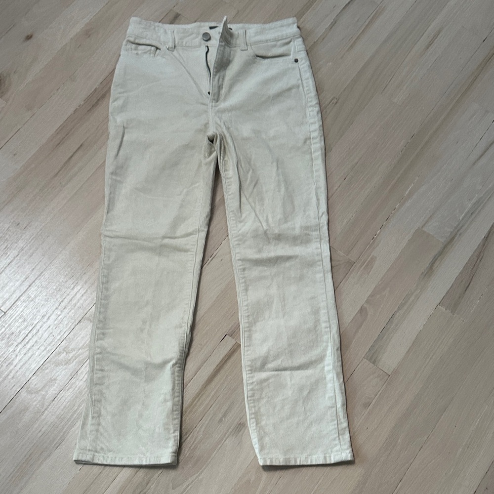 DL1961 Light Beige Straight-Leg Pants